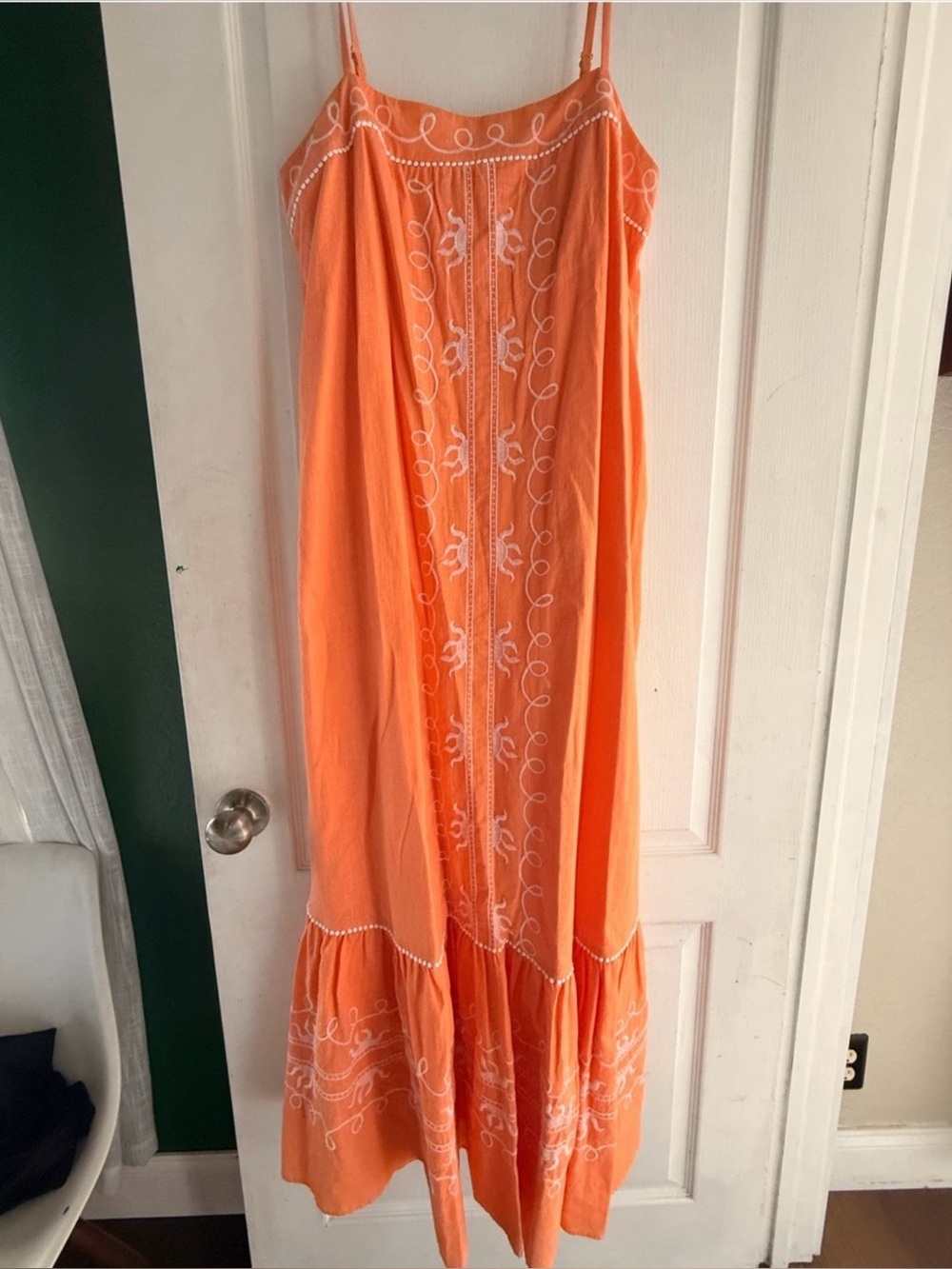 NWOT Lilly Pulitzer Linen Rozalie Dress Size 12 in Papaya Frond Fantasy - Picture 4 of 6